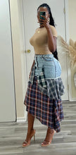 Plaid Love Denim Skirt