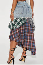 Plaid Love Denim Skirt