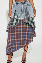Plaid Love Denim Skirt