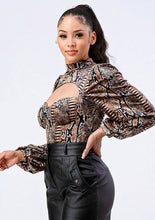 Sassy Snake Print Bodysuit