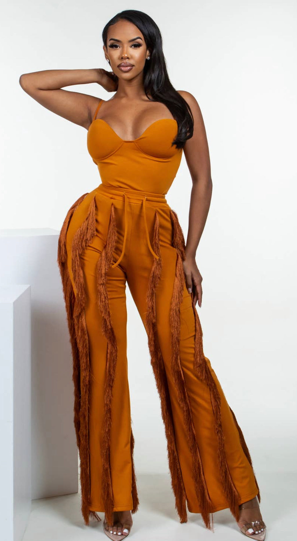 Brown Fringe Fanatic Set