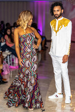 Kofi White and Gold Royalty Set (Top and Pants)