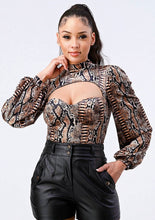 Sassy Snake Print Bodysuit