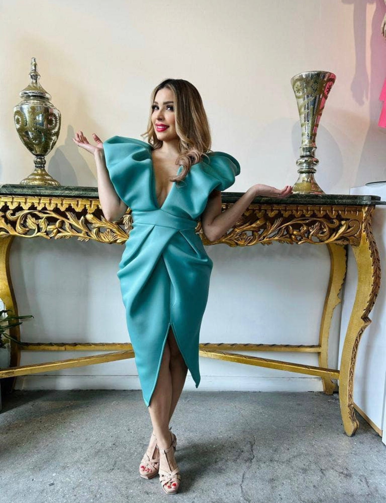 Sage Butterfly Dress