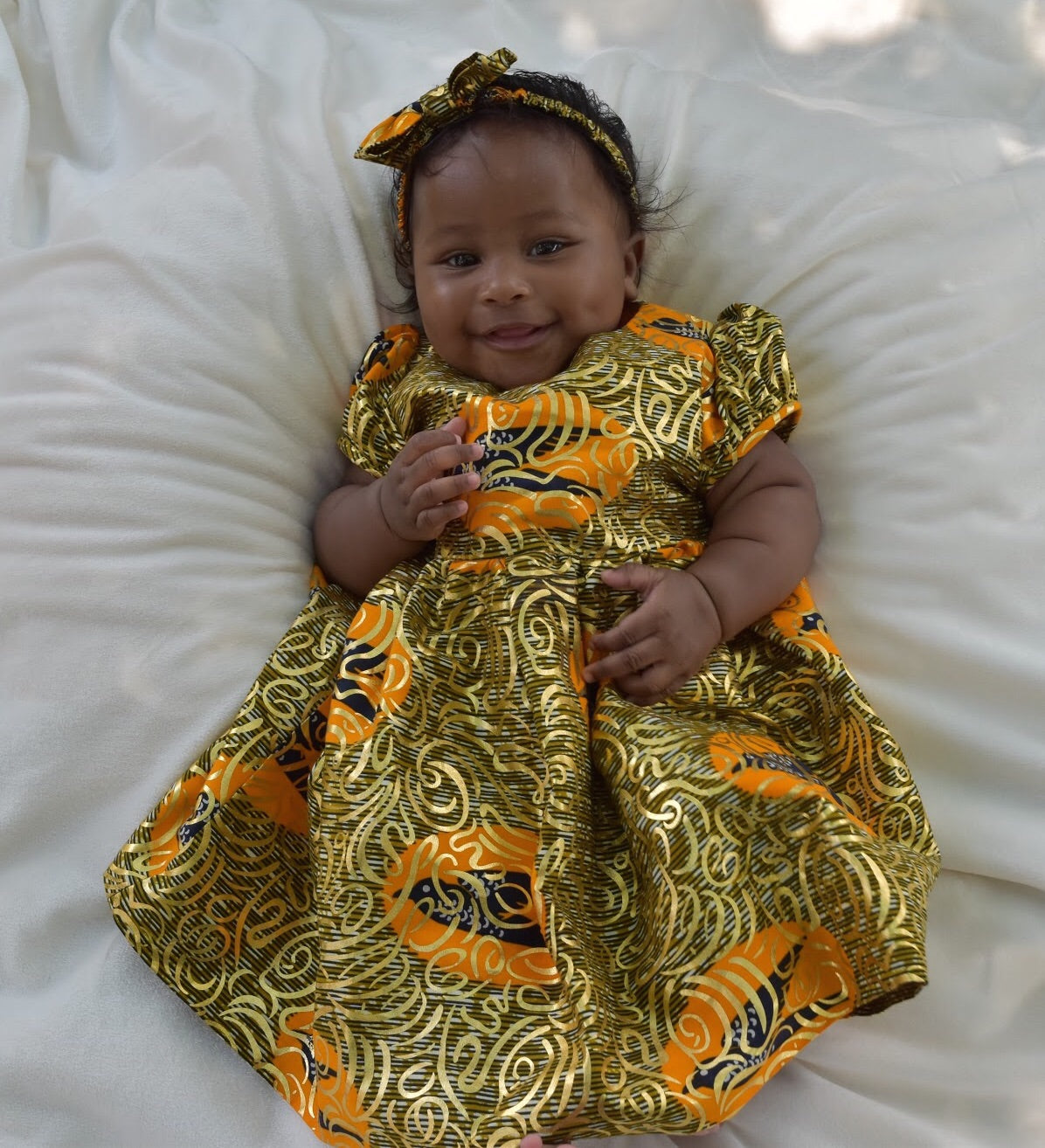 Cranes in the Sky Gold Osikani Dress