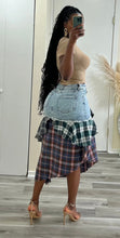 Plaid Love Denim Skirt