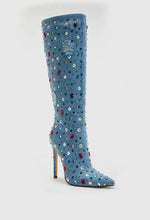 Jeweled Azalea Wang Denim Boots (Available March 4)