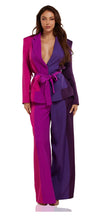 Color Purple Block Suit