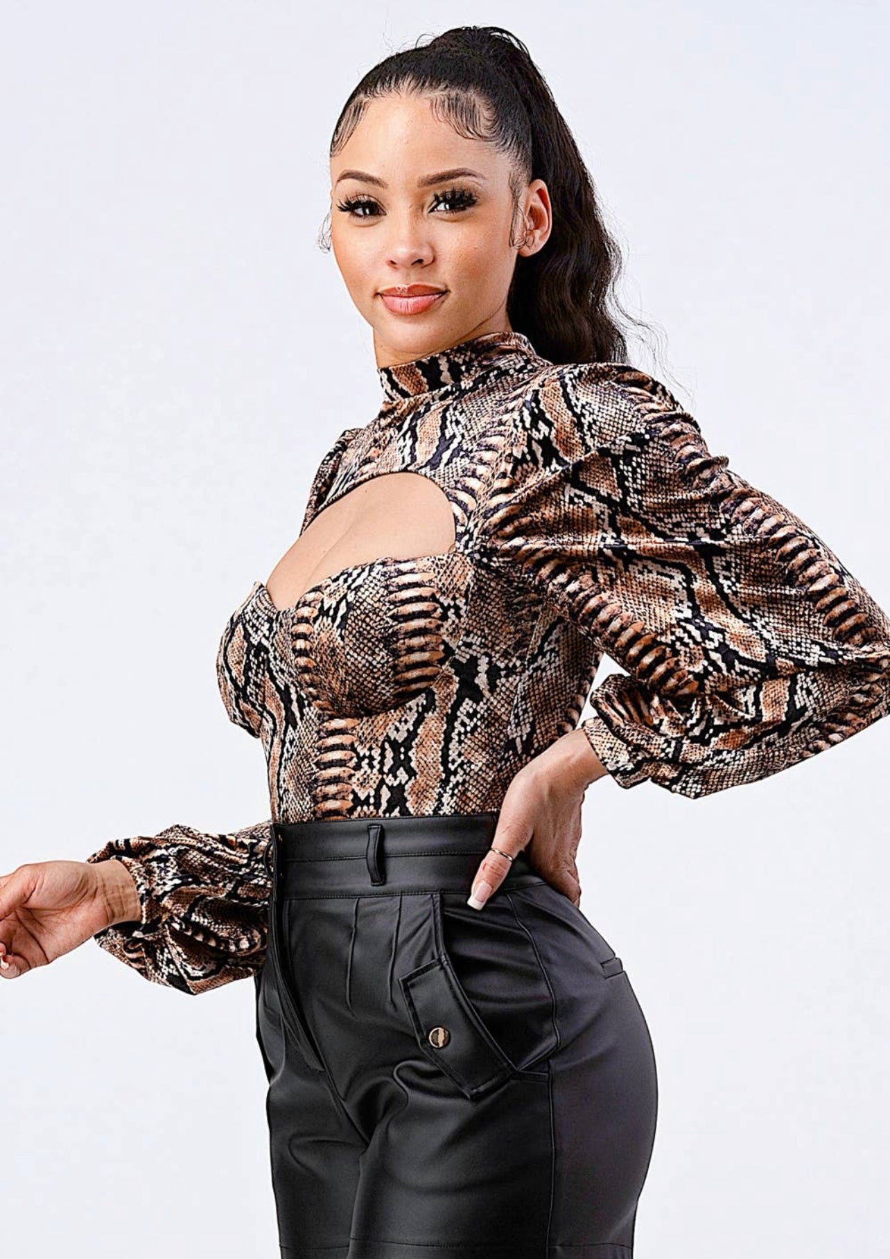 Sassy Snake Print Bodysuit – Efia Fashions