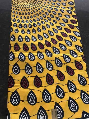 Yellow and Red Ankara Teardrops