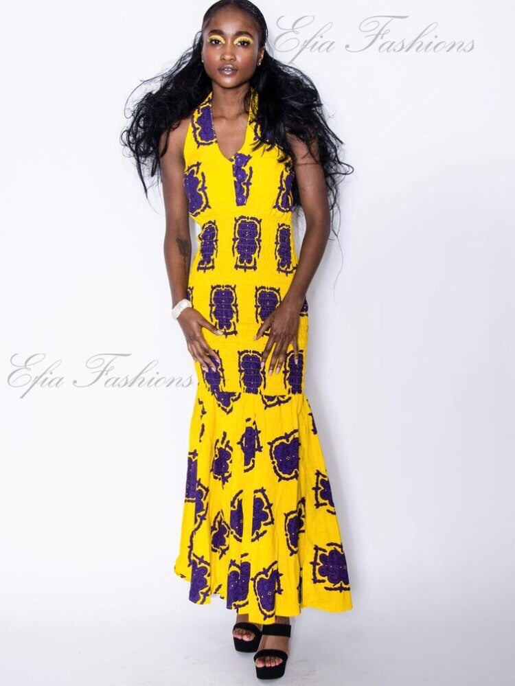 Soleil Yellow Fitted Dress
