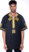Mens Black and Gold Royalty Top